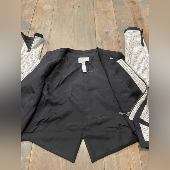 ICB New York Women’s Long Sleeve Full Zipper Black & White Lined Blazer Jacket 4 - Picture 7 of 10